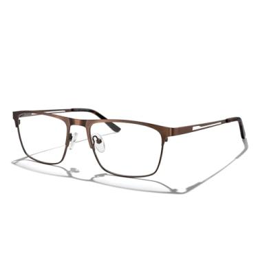 Imagem de OLIEYE Óculos de leitura unissex para mulheres e homens, óculos com bloqueio de luz azul, óculos de leitura para computador com dobradiça de mola (marrom, 375,00)