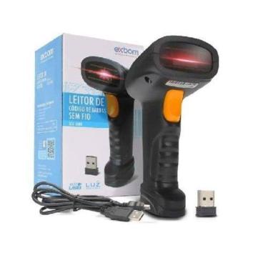 Imagem de Leitor Código De Barras Wireless Laser Sem Fio Scanner Exbom