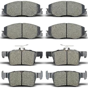 Imagem de ALADICHE Pastilhas de freio a disco de cerâmica dianteira e traseira para Honda Civic 2022-2024 1.5L 2.0L (D2185 D1878)