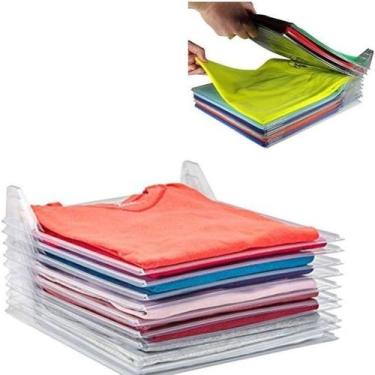 Imagem de Kit 10 Organizador De Camisetas Camisas Guarda Roupas Divisorias Tipo 