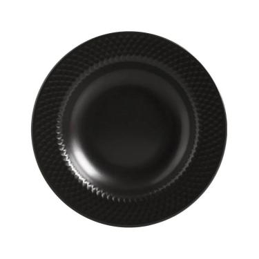 Imagem de Conjunto 6 Pratos Fundo Preto Acetinado Alleanza 25cm