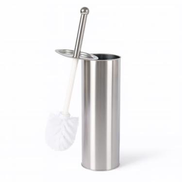 Imagem de Escova Sanitária Para Limpeza Banheiro, Vaso, com Suporte em Aço Inoxidável E Base Antiderrapante 36,5X10 cm