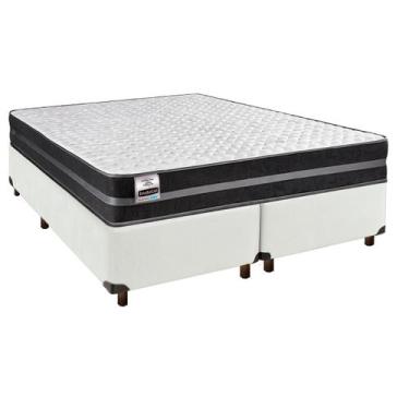 Imagem de Cama Box Branco Queen + Colchão Molas Ultralastic - Inducol