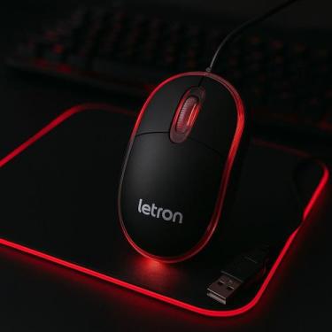 Imagem de Mouse Óptico USB 800 DPI LBlack Design Ergonômico, Precisão e Conforto