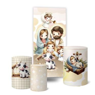 Imagem de Trio Capas Cilindro Painel Lateral Romano Natal - Fadrix, K5NAT0069