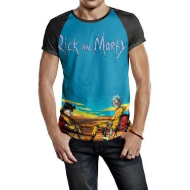 Imagem de Camiseta Raglan Masculina Rick And Morty Breaking Bad Ref605 - smoke, 