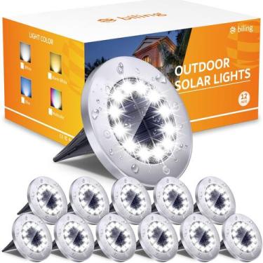 Imagem de Luzes solares externas Billing, pacote com 12 unidades, à prova d'água