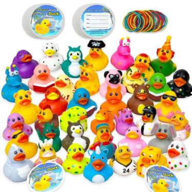 Imagem de Kit de aventura Cruise Ducks de 70 peças com patos de borracha e etiqu