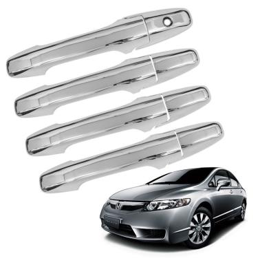 Imagem de Aplique Cromado Maçaneta Honda New Civic 2007 à 2011 4 Portas