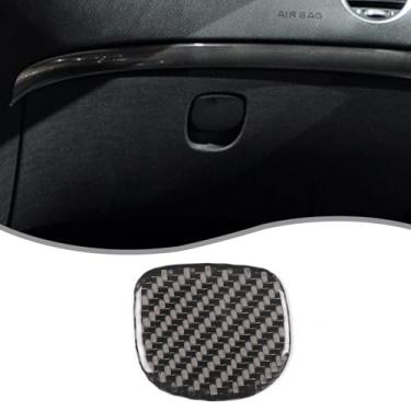 Imagem de LLKUANG Adesivo de painel de interruptor de caixa de luva de carro compatível com Alfa Romeo 159 Brera Spider 2004-2011 capa decorativa de interruptor organizador de passageiros de fibra de carbono