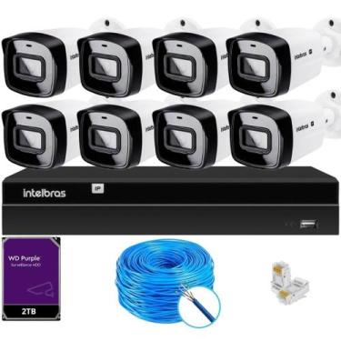 Imagem de Kit 8 Câmeras IP Vipc 1230B Intelbras NVD 1408P HD 2TB Purple
