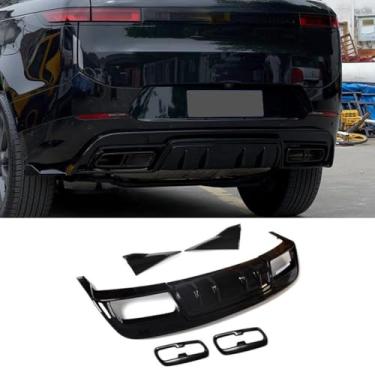Imagem de Spoiler de para-choque traseiro de carro difusor labial modificação peça compatível com Range Rover Sport 2023+ capa protetora de para-choque acessórios de carro