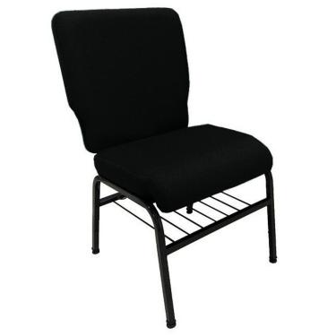 Imagem de 01 Cadeira para Igrejas c/ Porta Biblía e Porta Cálice Preto