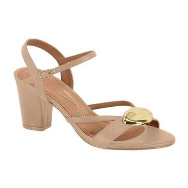 Imagem de Sandália Feminina Vizzano Salto Blocado, Bege, 38