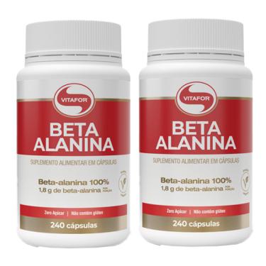 Imagem de Kit 2X: Beta Alanina 500mg Vitafor 240 Cápsulas