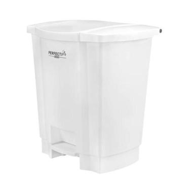 Imagem de Lixeira Pedal 50 Litros Branca Pitaiex, BRANCO, UNICO
