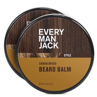 Imagem de Every Man Jack Bálsamo para barba – Fragrância sutil de sândalo – Hidrata, protege e fortalece sua barba – Naturalmente derivado com óleo de árvore de chá, manteiga de karité e jojoba – Pacote duplo de 60 ml
