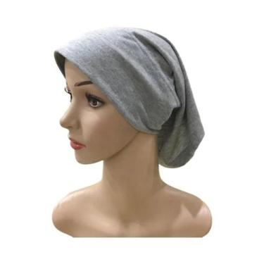 Imagem de Chapéu Tubular Feminino Hijab - Elástico, Liso e com Lenço de Papelão,