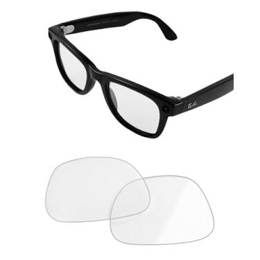 Imagem de Lentes de reposição para Ray-Ban Meta Wayfarer RW4006 e Gen 2 RW4012 Regular (50-22), lentes de óculos inteligentes transparentes para homens e mulheres, antiarranhões e resistentes a impactos