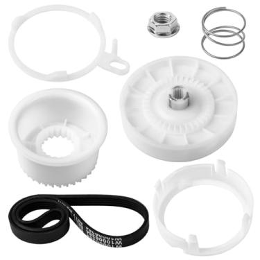 Imagem de W10721967 Kit de embreagem e polia de arruela e correia de transmissão W10006384 compatível com Whirlpool Kenmore Maytag máquina de lavar substitui peça PS10057144 W10006354 W10006356 W10239973