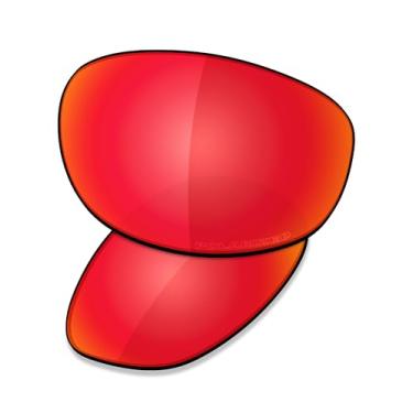 Imagem de SAUCER Lentes de reposição premium para óculos de sol Oakley Sliver Stealth Low Bridge Fit OO9409 High Defense - vermelho fogo polarizado