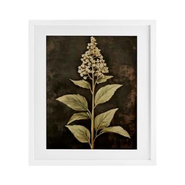 Imagem de Stupell Industries Retrato de flor desgastada impressão emoldurada branca sob vidro, design por Petal Prints Design, 53 x 43 cm