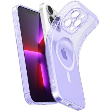 Imagem de Svanove Capa magnética transparente para iPhone 13 Pro, compatível com Magsafe Slim Thin Transparente Mag Safe Case para mulheres e meninas, capa feminina de borracha de silicone macia com capa de