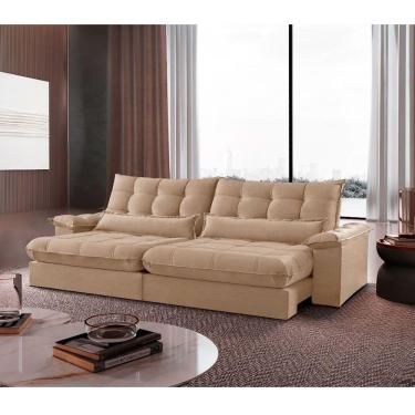 Imagem de Sofá Classic Linho 02 Módulos 120 Cm B25 Meu Sofá Online A226 Linho Bege