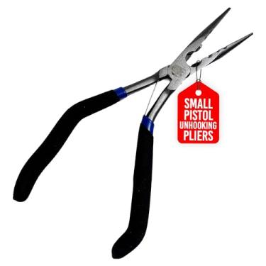 Imagem de Rite Angler Alicate de desengate de pistola – Alicate de pesca com cabo de pistola para remoção de anzol, água doce/salgada, ferramenta de nariz de agulha para peixes - azul/preto, 15 cm