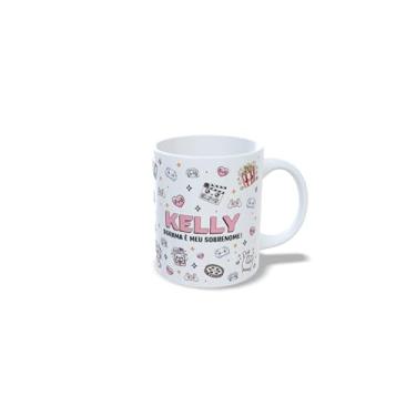 Imagem de Caneca de Cerâmica Branca 325ml com Alfabeto Tema Dorama Amanda (k)