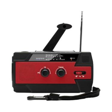 Imagem de Rádio Portátil Solar De Sobrevivência Com Manivela AM/FM, Carregador U