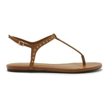 Imagem de Sandália Rasteira Camurça Slim Rebites Lançamento Arezzo-Feminino