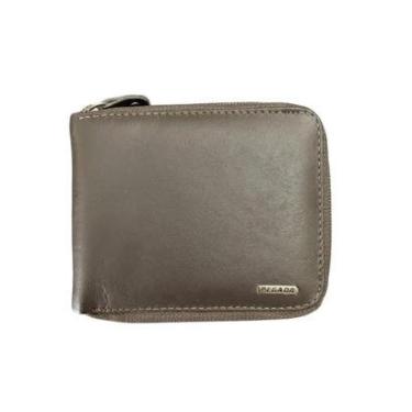 Imagem de Carteira Masculina Pegada Couro Original Porta Cartão Documento Ziper-Masculino