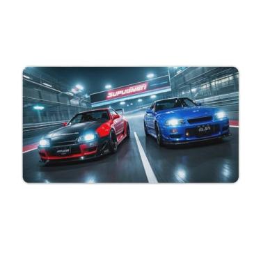 Imagem de HouLaiZhe Sup Vs R32 Sprint JDM mouse pads para jogos de carro JDM tapetes de mesa de carro grandes para teclado de mesa computador Mat40X75cm