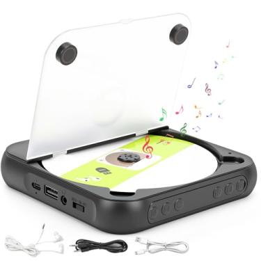 Imagem de Mini CD Player, DVD Player, Carregamento USB, 2000mAh, Conexão Sem Fio Suportada, CD Player Portatil, DVD Player, Leitor de CD E DVD Externo, Leitor de CD/DVD