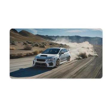 Imagem de HouLaiZhe Tapetes de mouse esportivos WRX JDM Drift Smoke Gaming Mouse Pads JDM Car Desk Pads grandes para teclado de mesa tapete de computador 40 x 75 cm