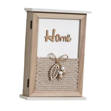 Imagem de Baoblaze Organizador de entrada vintage, armário de chaves estilo fazenda, caixa de chaves de madeira para parede, ideal para escritório, quarto ou presente.