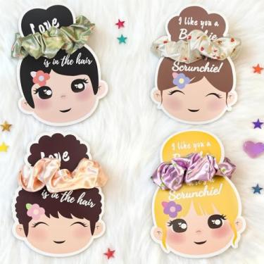 Imagem de Presentes de Dia dos Namorados para crianças – Pacote com 24 cartões elásticos para troca de presentes para escola, sala de aula, meninos e meninas