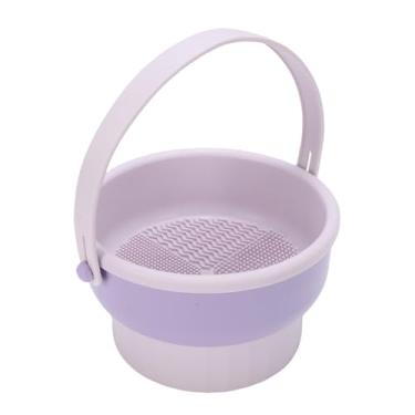 Imagem de TARSHYRY Tapete de Limpeza de Pincéis de Maquiagem, Tigela Texturizada de Dupla Face e Rack de Secagem de Malha para Pincéis Cosméticos, Esponjas, Liquidificadores de Beleza, Com Alça de