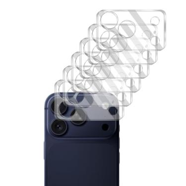 Imagem de Pacote com 6 protetores de lente de câmera para iPhone 17 Pro Max, vidro temperado, dureza 9H, ultra HD, antiarranhões, compatível com capas, não afeta fotos noturnas [não é compatível com iPhone 17