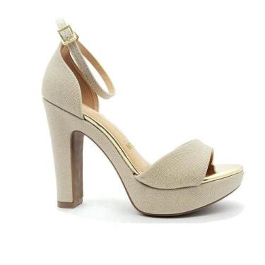 Imagem de Sandália Vizzano Feminina 6292217-S, 38, Dourado
