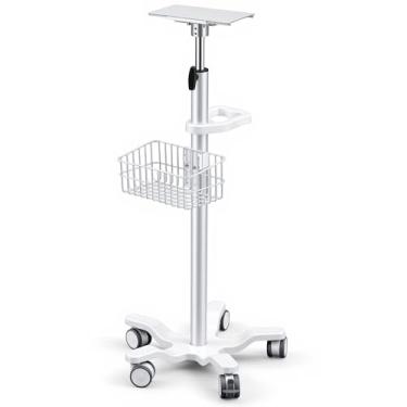 Imagem de DaisyInner Carrinho médico móvel com rodas com altura ajustável para laptop, scanner, ultrassom, eletrocardiograma, mesa grande para consultórios odontológicos, hospitais, laboratórios