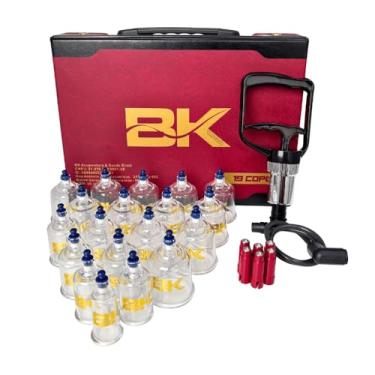 Imagem de KIT Ventosaterapia 19 Copos com Pistola de Sucção BK PLUS - Conjunto Completo para Ventosaterapia
