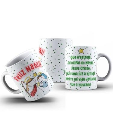 Imagem de Caneca Natal Frases Divertida Xícara Porcelana 325ml (FELIZ NATAL 1)