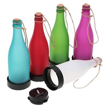 Imagem de 5PCS Lâmpada Pendente LED de Taça Vinho com Cortiça Energia Solar e Sensor Luz para Decoração Festa Jardim Pátio Caminho
