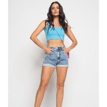 Imagem de Short Salvatore Fashion Jeans Mom Feminino-Feminino