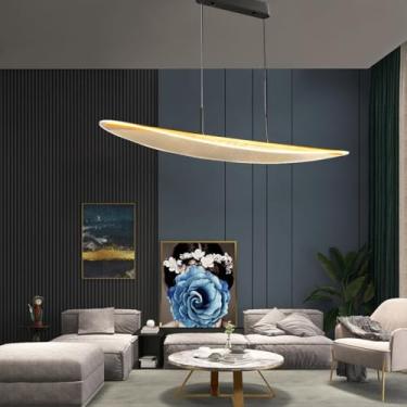 Imagem de Luminária pendente LED para restaurante, luminária de teto moderna e criativa com altura ajustável, minimalismo e atmosfera aconchegante para restaurantes, salas de estar e escritórios.