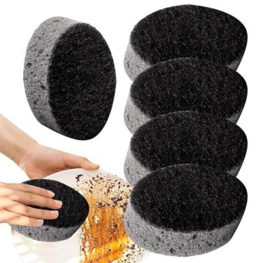 Imagem de Esponjas de cozinha, esponja de prato - Esponjas de esfrega | Pacote de 5 Pacote para limpeza multiuso reutilizável Não arranhão para o pia do fogão do forno de churrasqueira