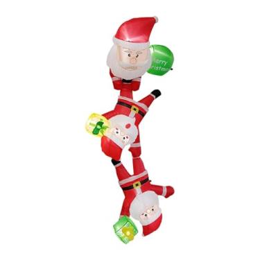 Imagem de Sclmgo Enfeite Inflável de Natal Papai Noel Escalando, 2,4 Metros, Decoração Natalina para Janela Ou Jardim.