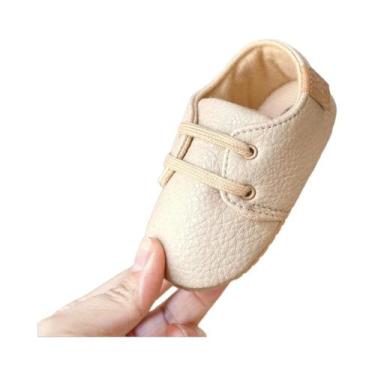 Imagem de Sapatos De Bebê De Couro Retro Multicoloridos Com Solado De Borracha A